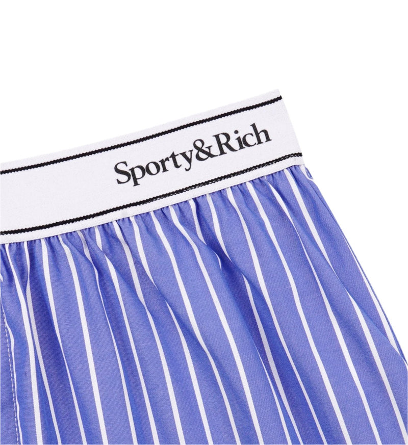 Serif Logo Boxer Shorts (Blue/White Stripe)