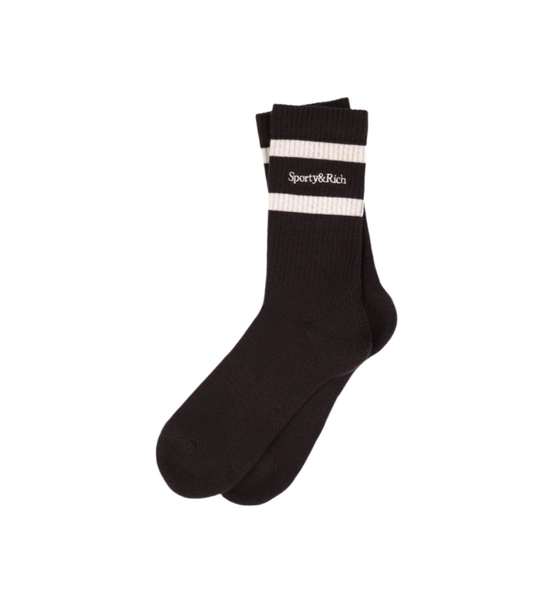 Serif Logo Socks (Chocolate)