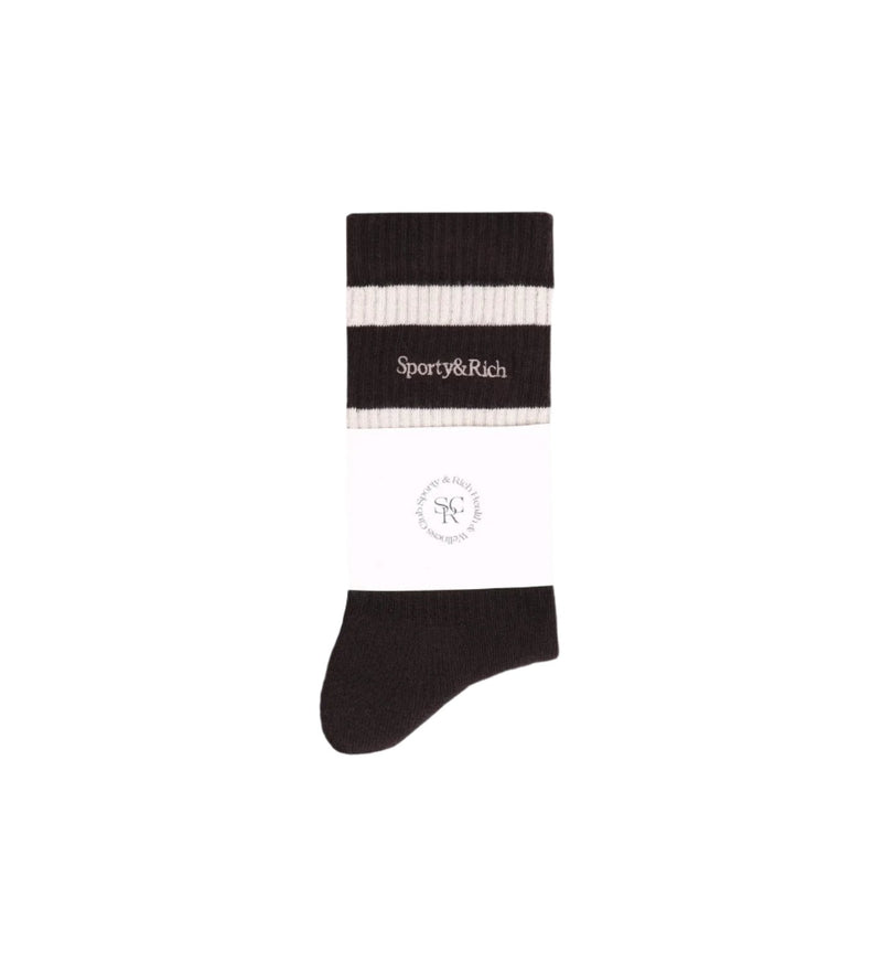 Serif Logo Socks (Chocolate)