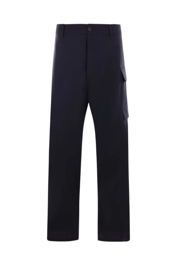 Wool Cargo Pants (Blue/Black)