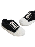 Women's Fluffy Sneakers (Black/White)