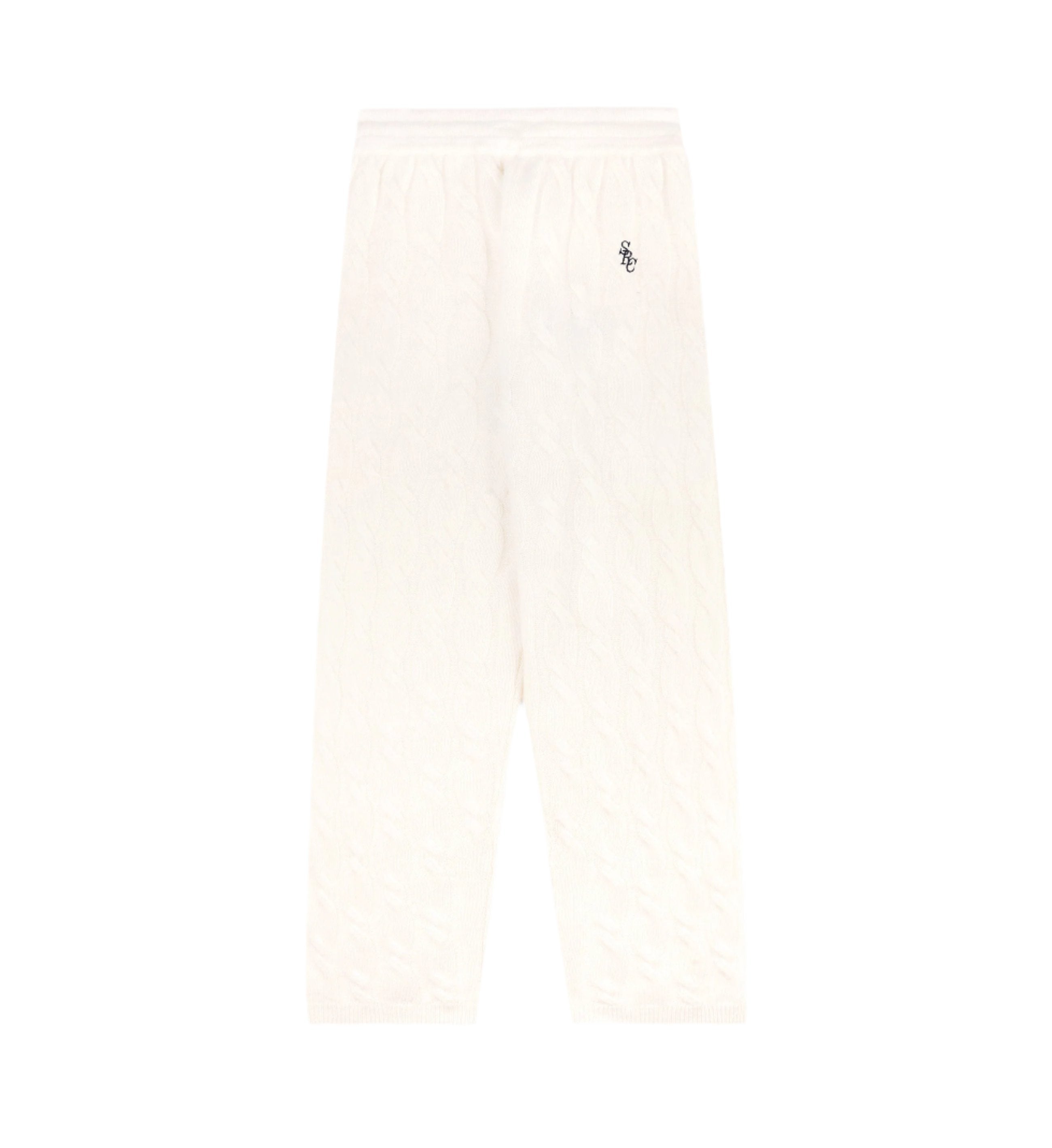 SRC Cable-knit Cashmere Trousers (Cream)