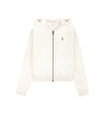 SRC Cable-knit Wool Cashmere Zip Hoodie (Cream)