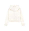 SRC Cable-knit Wool Cashmere Zip Hoodie (Cream)