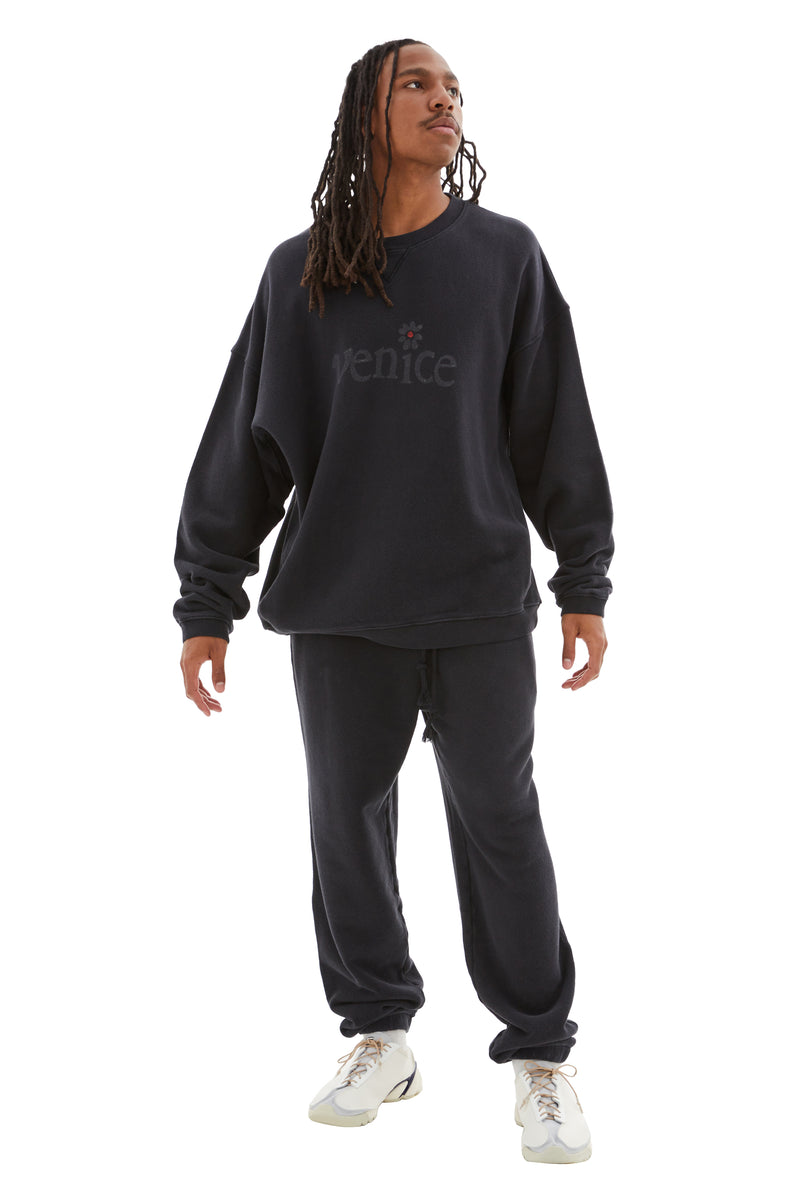 Unisex Venice Crew Neck Sweatshirt (Black)