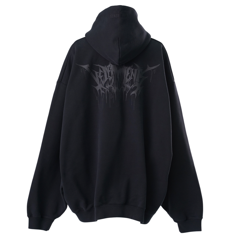 Skull Metal Hoodie (Black)