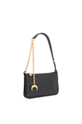 Moonogram Embossed Leather Core Bag (Black)