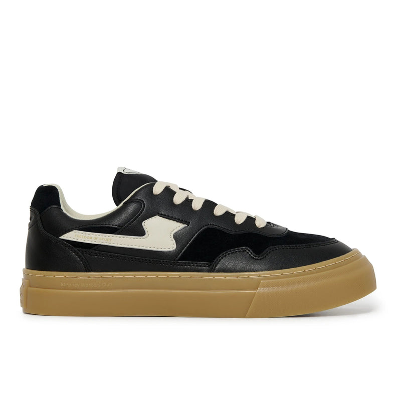 Pearl S-Strike Leather Mix Sneaker (Black/Gum)