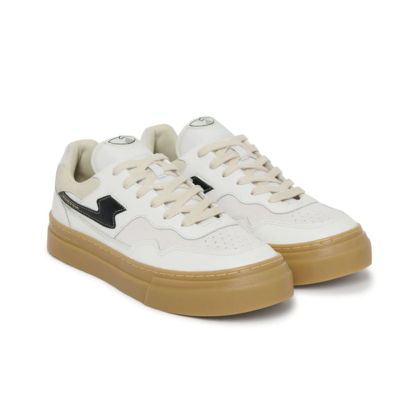 Pearl S-Strike Leather Mix Sneaker (White/Gum)