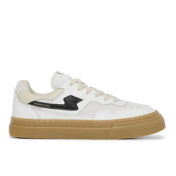 Pearl S-Strike Leather Mix Sneaker (White/Gum)