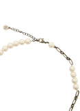 Pearl And Chain Choker (Silver)