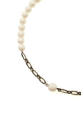 Pearl And Chain Choker (Silver)