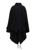 U-Back Tiered Coat (Black)