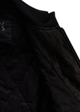 Soft Leather Double Zip Blouson (Black)