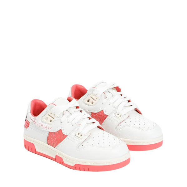 Low Top Sneakers (White/Electric Pink)