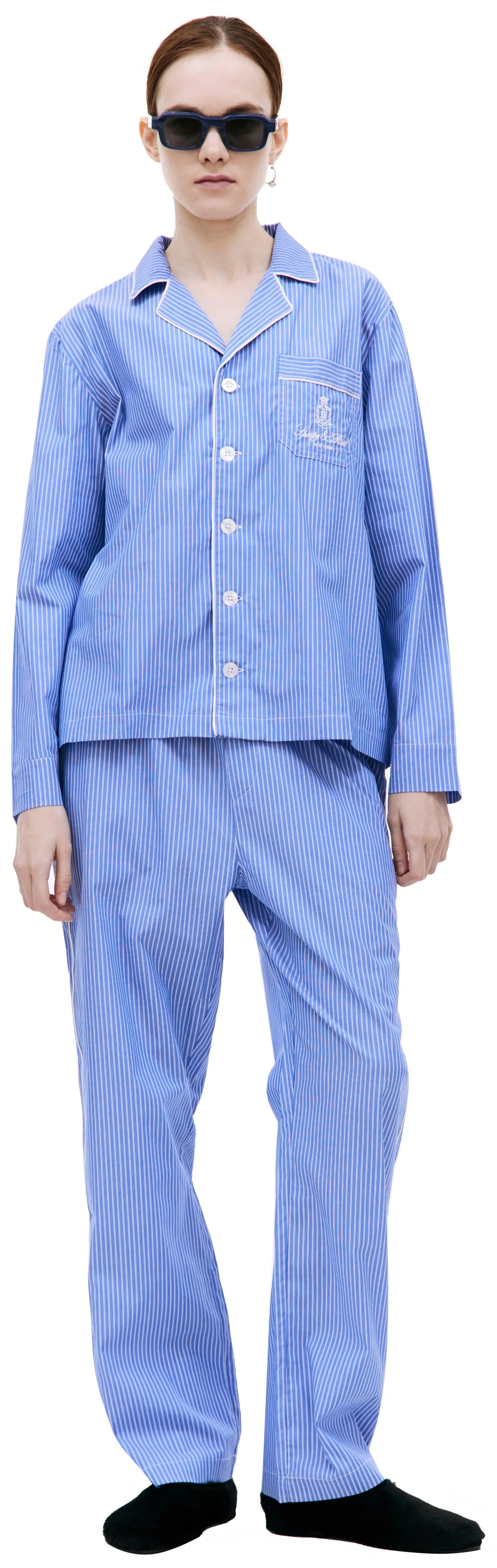 Vendome Pyjama Shirt (Blue Stripped) – tons-shop