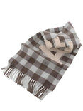 Check Logo Scarf (Brown/Beige)