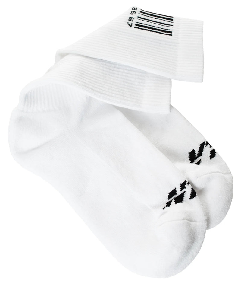 Barcode White Cotton Socks