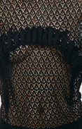 Crochet Black Sweater with Logo