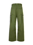 Straight Cargo Pants (Army Green/Black)