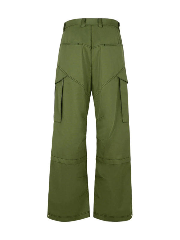 Straight Cargo Pants (Army Green/Black)