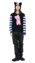 Cute Gromlin Jumper (Black/Blue/Ecru)