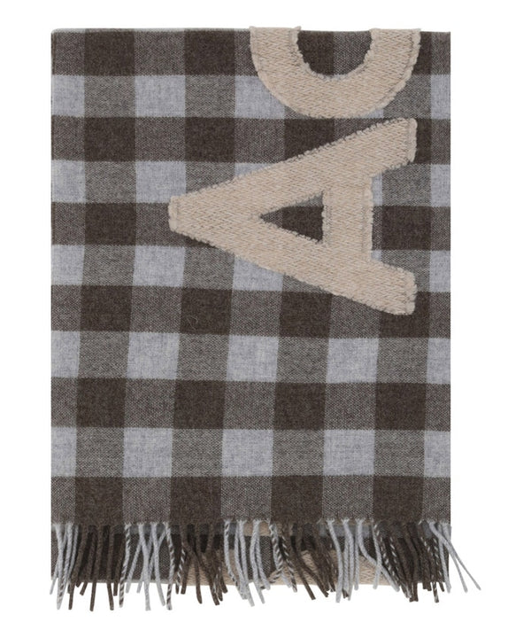 Check Logo Scarf (Brown/Beige)