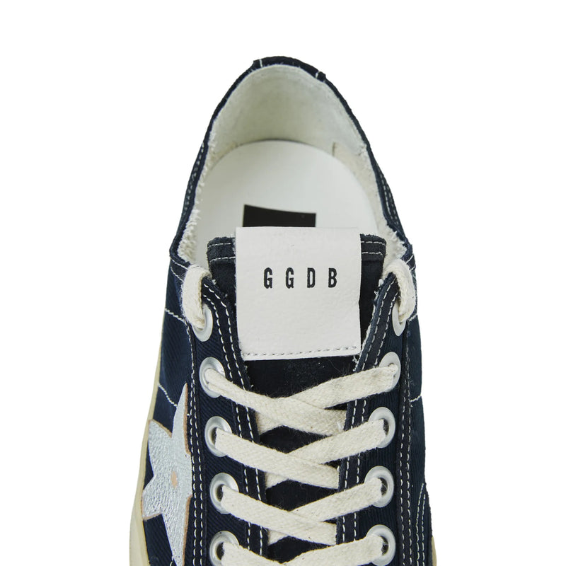 Women's V-Star Canvas Sneakers (Navy/Silver)