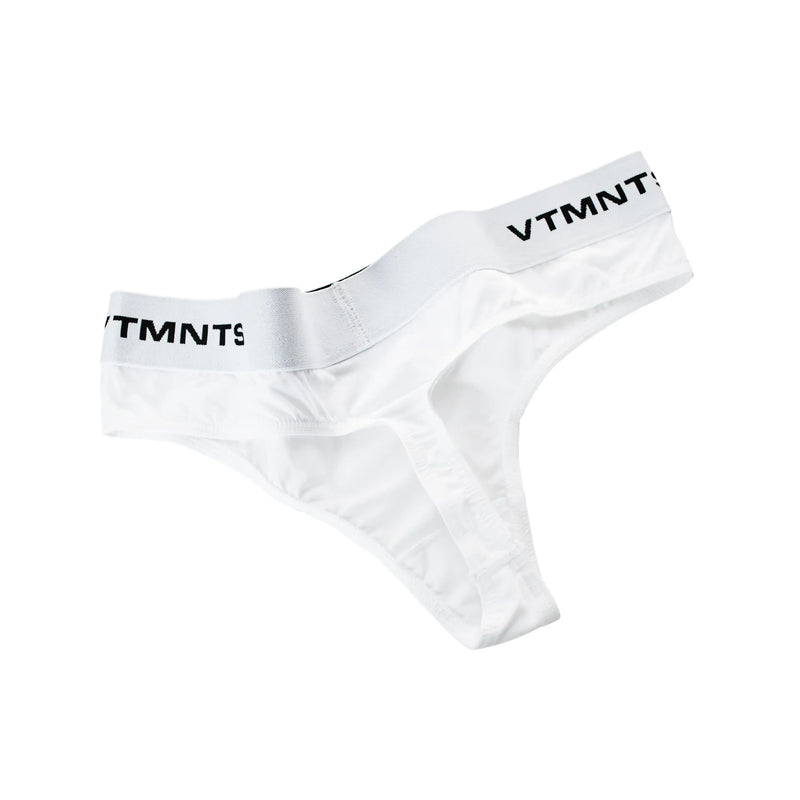 Logo Cotton Thong (White)