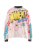 Long Sleeve Wide T-shirt (Sakura/White)