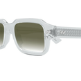 Intrecciato Rectangular Sunglasses (Grey/Green)