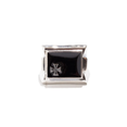 Enamel Cross Ring (Antique Silver)