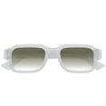 Intrecciato Rectangular Sunglasses (Grey/Green)