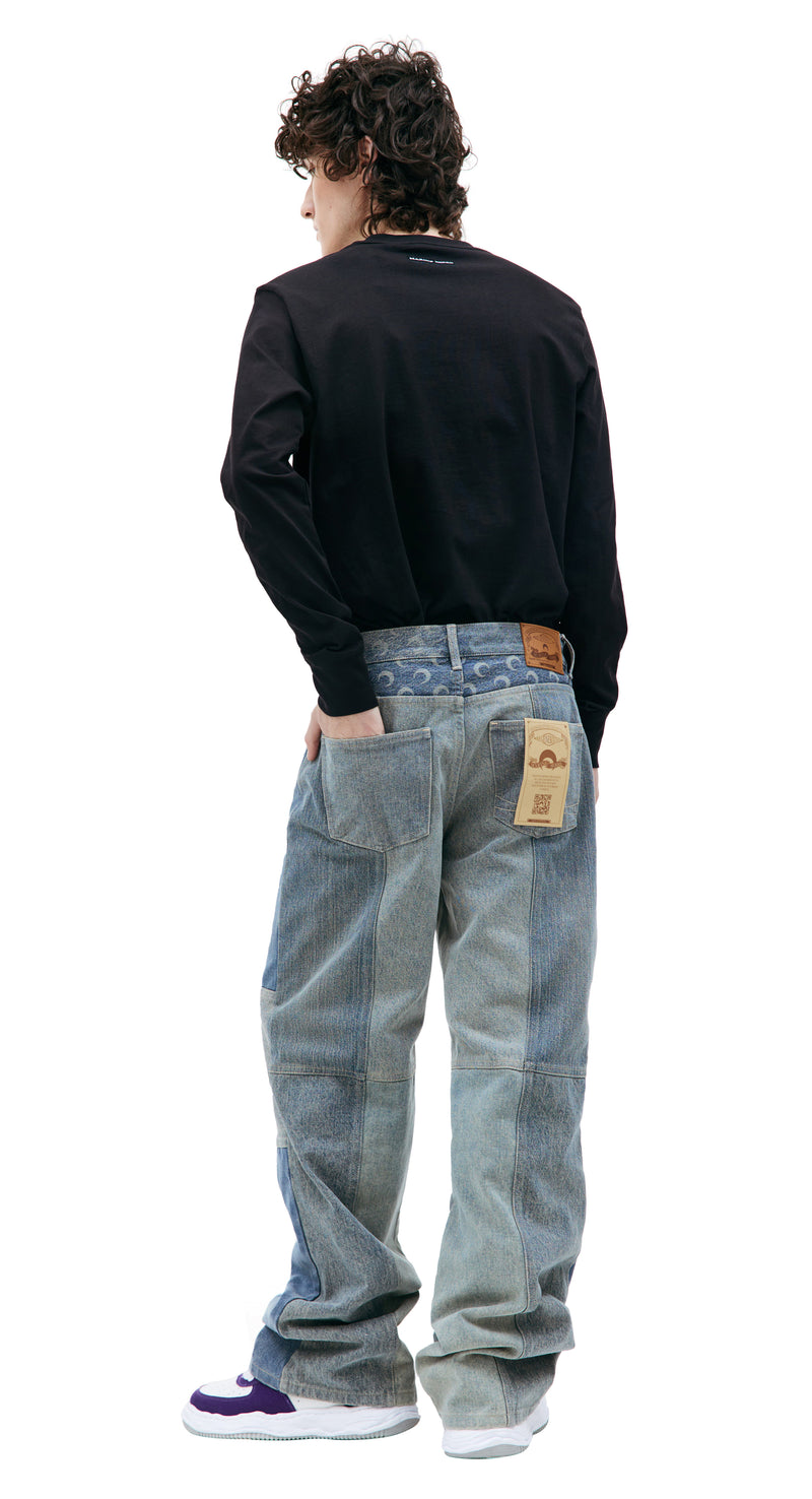 Regenerated Denim Straight Leg Jeans (Grey)