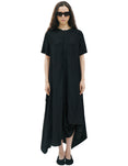 Panel Short Sleeve Dress (Black)
