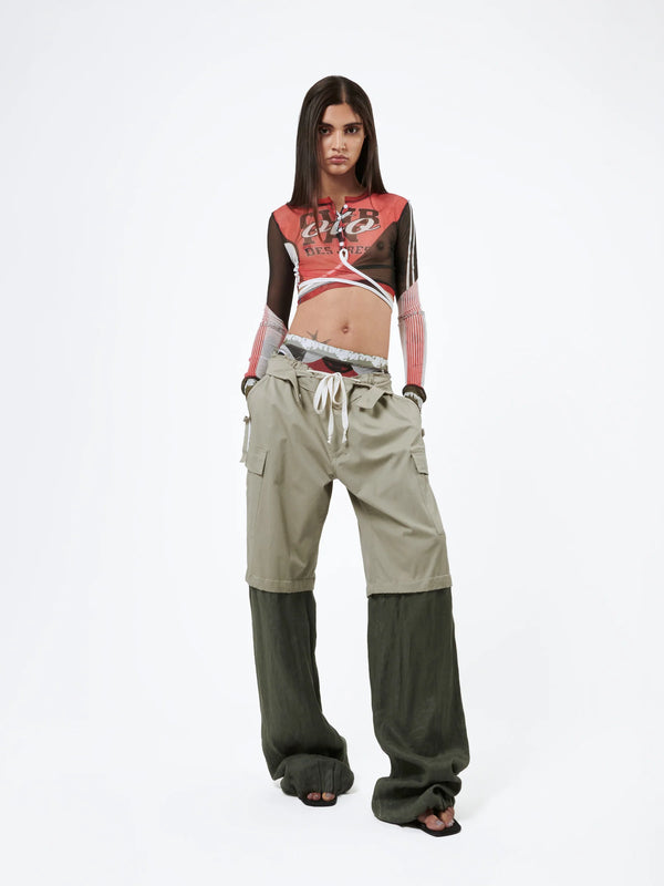 Baggy Cargo Pants (Olive Grey)