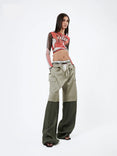 Baggy Cargo Pants (Olive Grey)