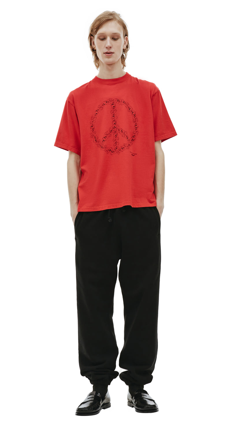 Peace Sign T-shirt in Red