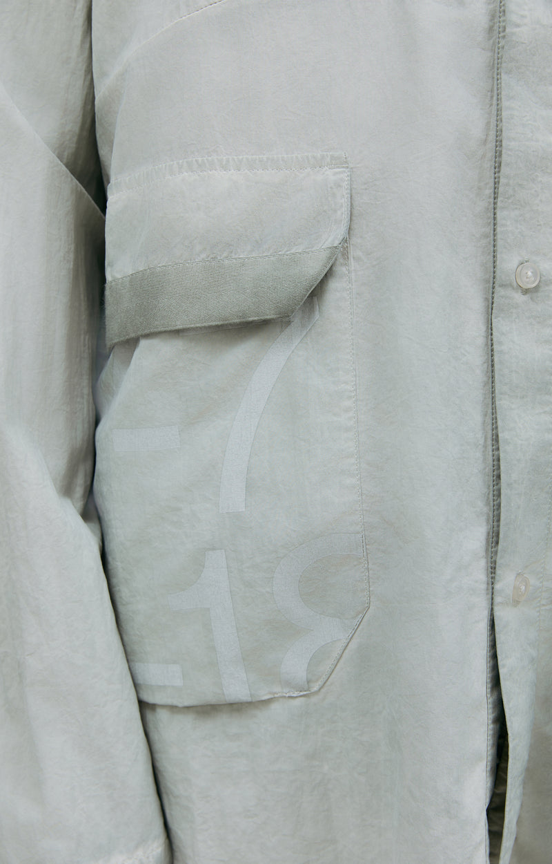 Cipher Garment Dyed Overshirt (Bone)