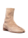 Tabi Suede Ankle Boots H30 (Beige)