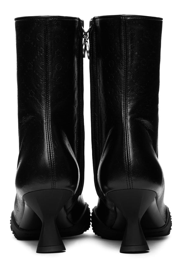 Leather Ankle Boots (Black)