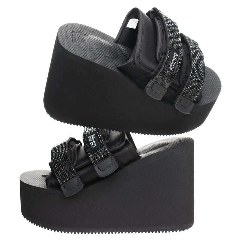 Slides Moto X Suicoke Wedge Sandal (Black)