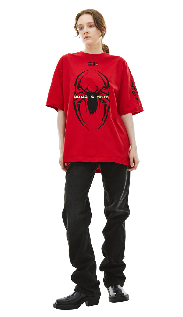 Spider Cotton T-shirt (Red)