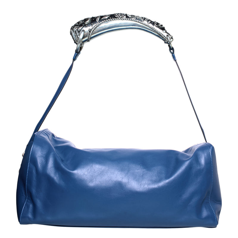 Weekend Rose Handle Bag (Blue)