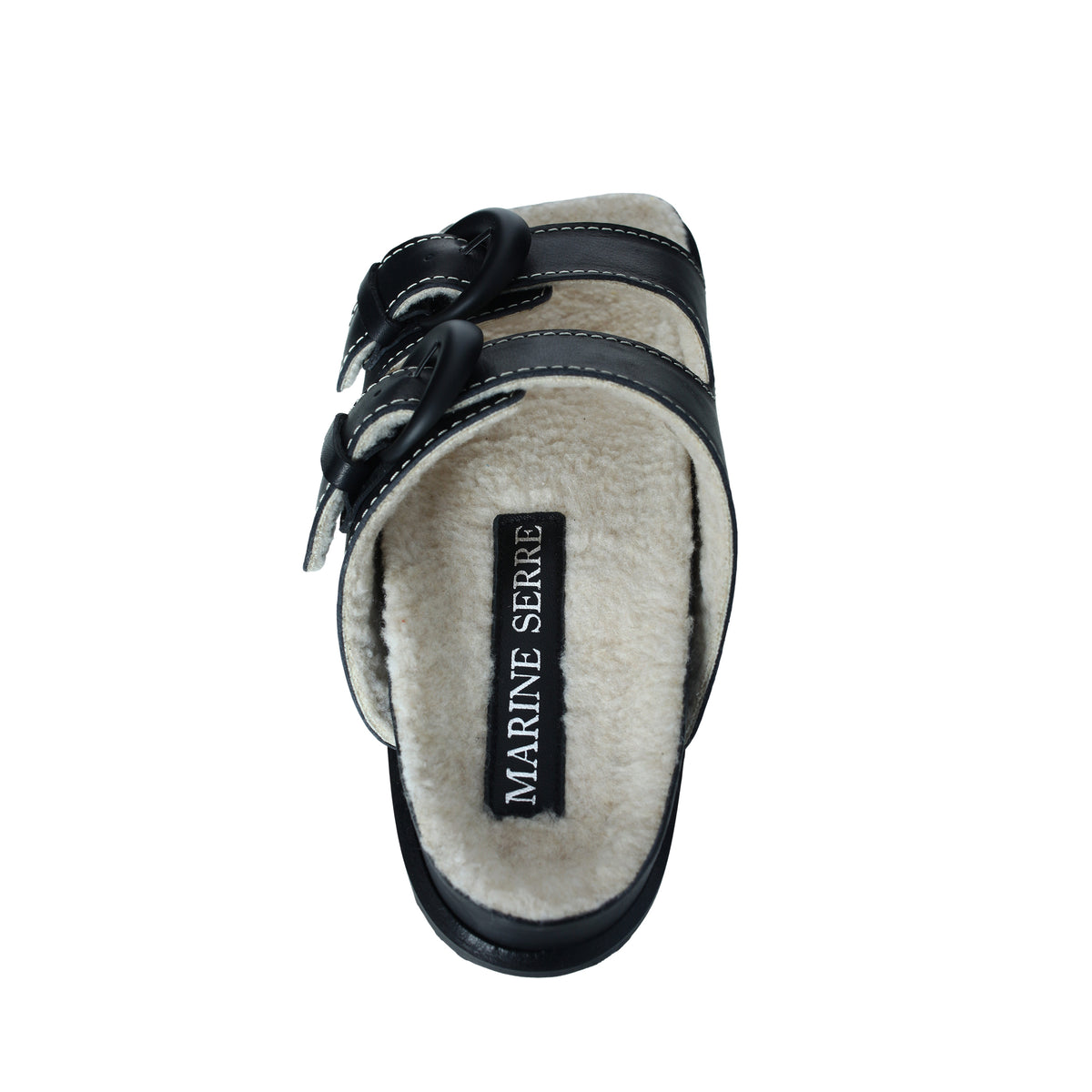 MARINE SERRE Twin Buckle Sandals サイズ40 Marine Serre Denim sandals Marine Serre