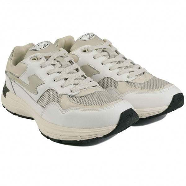 Amiel S-Strike Leather Mix (White/Ecru)