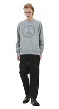 Peace Sign Sweatshirt in Grey