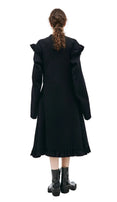 Ruffle Jersey Dress (Black)