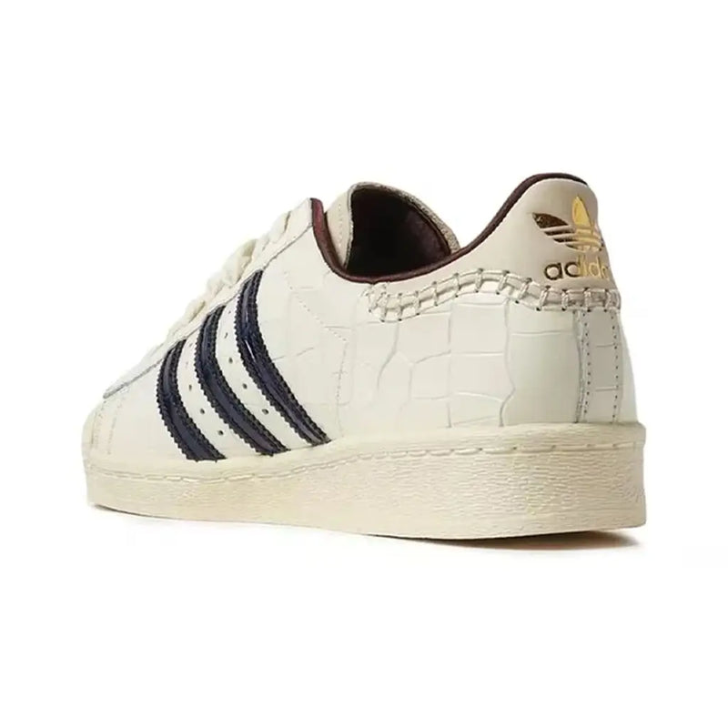 x Wales Bonner Superstar Sneakers (Wonder White/Collegiate Navy/Night Red)