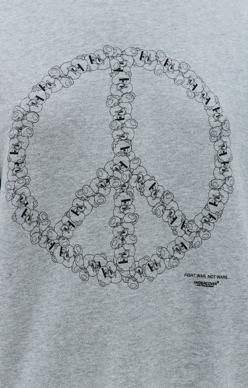 Peace Sign Sweatshirt in Grey